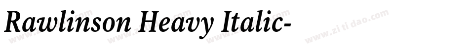 Rawlinson Heavy Italic字体转换
